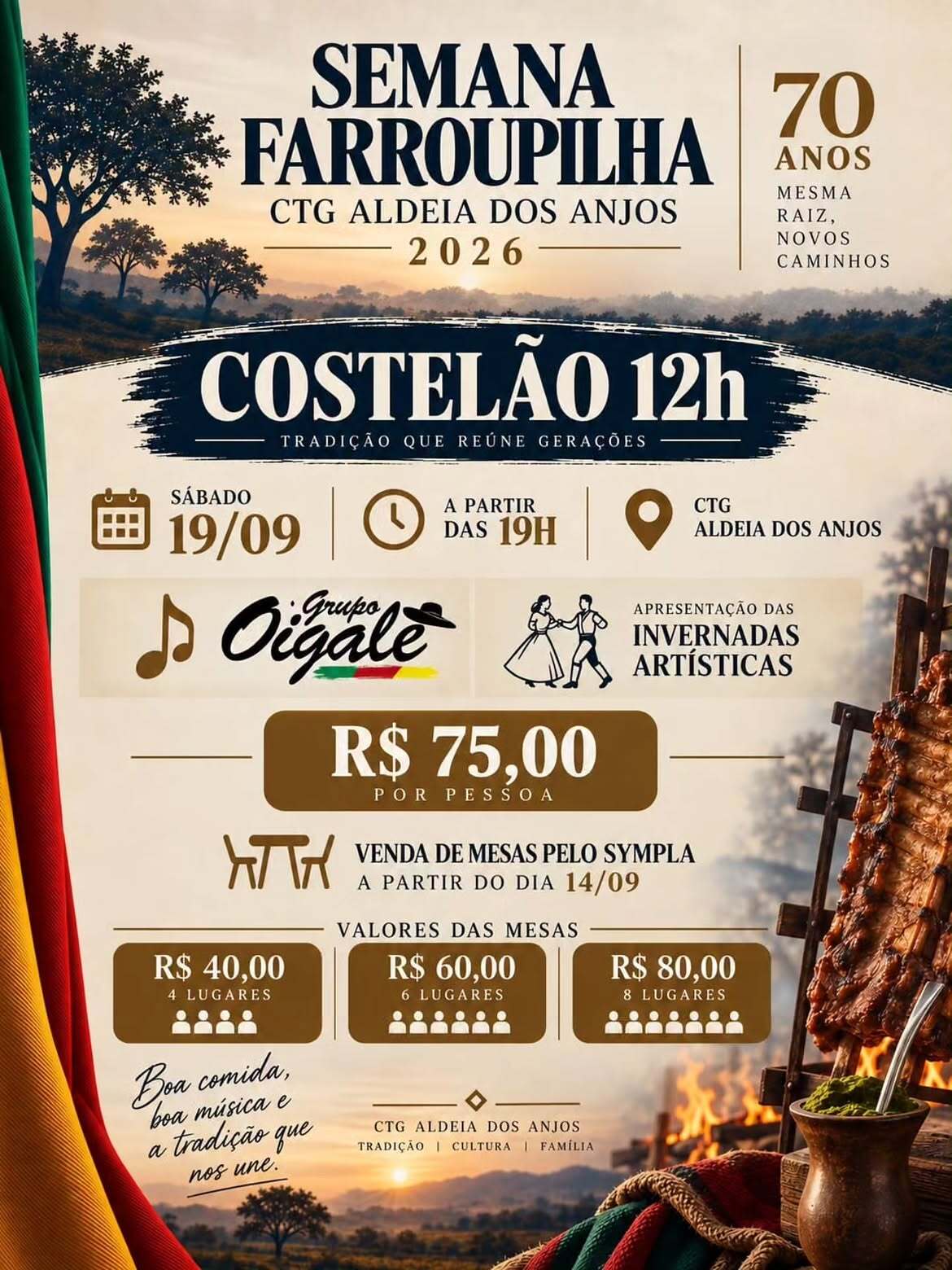  SEMANA FARROUPILHA 2026 - COSTELÃO 12H